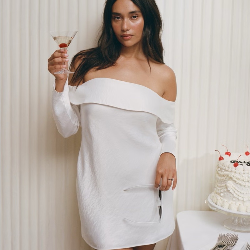 Abercrombie & Fitch | Off-Shoulder White Dress | Size XS